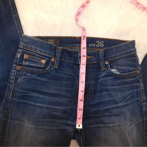 J. Crew Reid Reid Classic Dark Wash Straight Leg Slim Jeans Size 26 - Picture 6 of 13